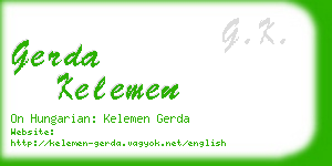 gerda kelemen business card